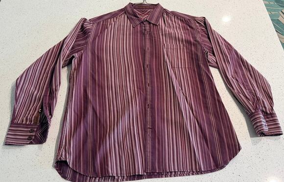 Tommy Bahama Other - Vintage Tommy Bahama Striped Placket Sport Shirt in Reds Size L